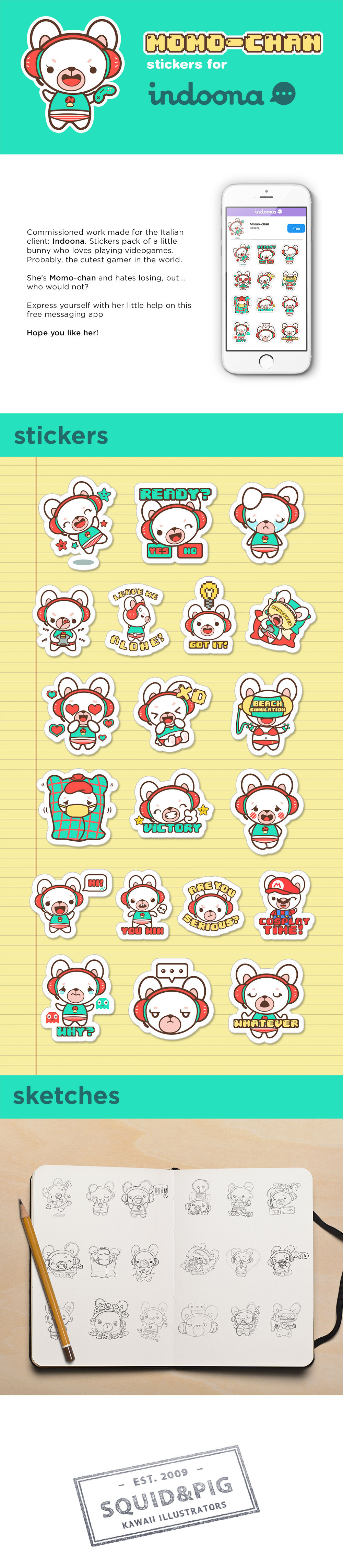 kawaii cute chibi bunny sticker stickers mobile app messaging happy