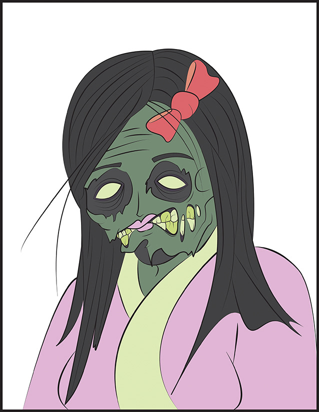 zombies art cartoon geisha san francisco