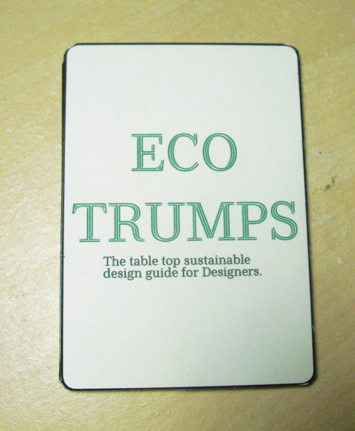 ethical design eco friendly Playing Cards trumps display poster Ryman eco