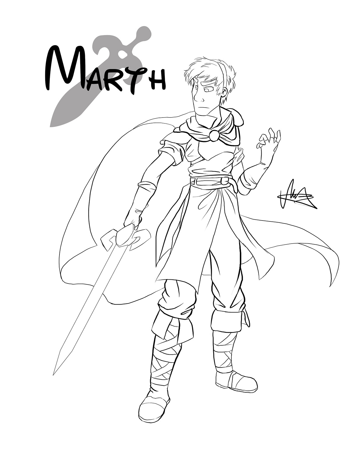 Marth fieremblem Nintendo ilustracion ilustration characters