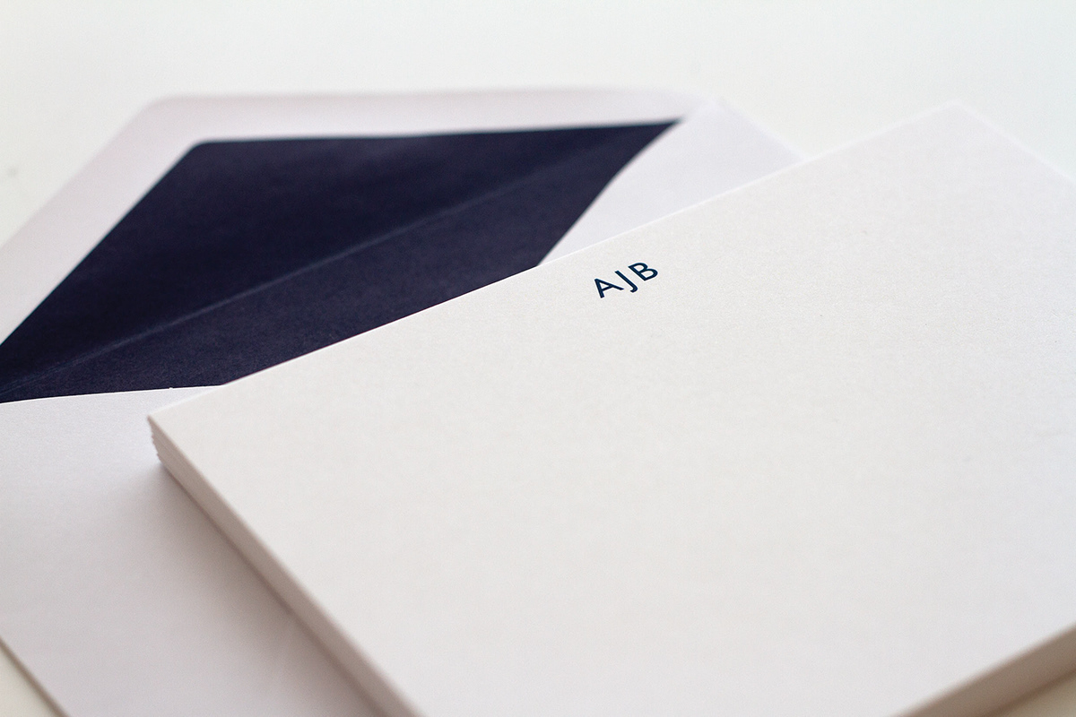 french navy   Stationary  cards colour personalised