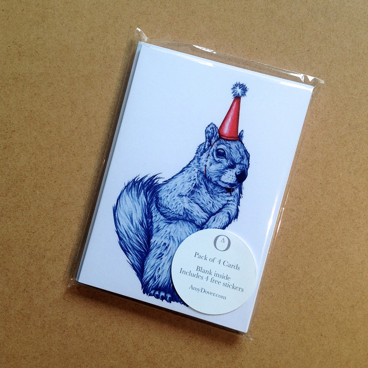 bear squirrel blue red balloon cards greeting gift Birthday party animal
