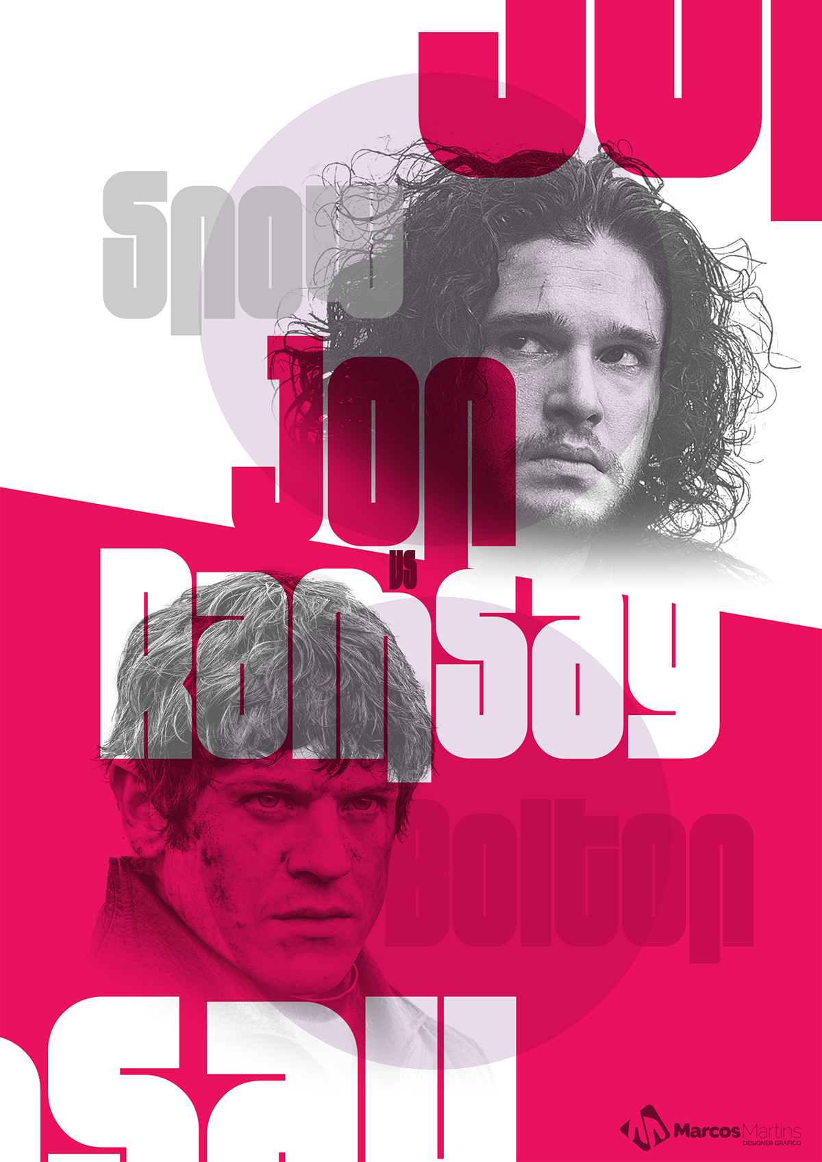 Jon Snow Ramsay Bolton  got Game Of  Throne cartaz manipulação Fotografia Phootoshop montagem