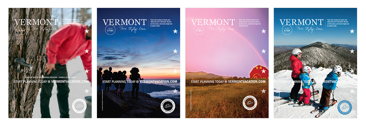 Vermont destination marketing towns Cities four season tourism