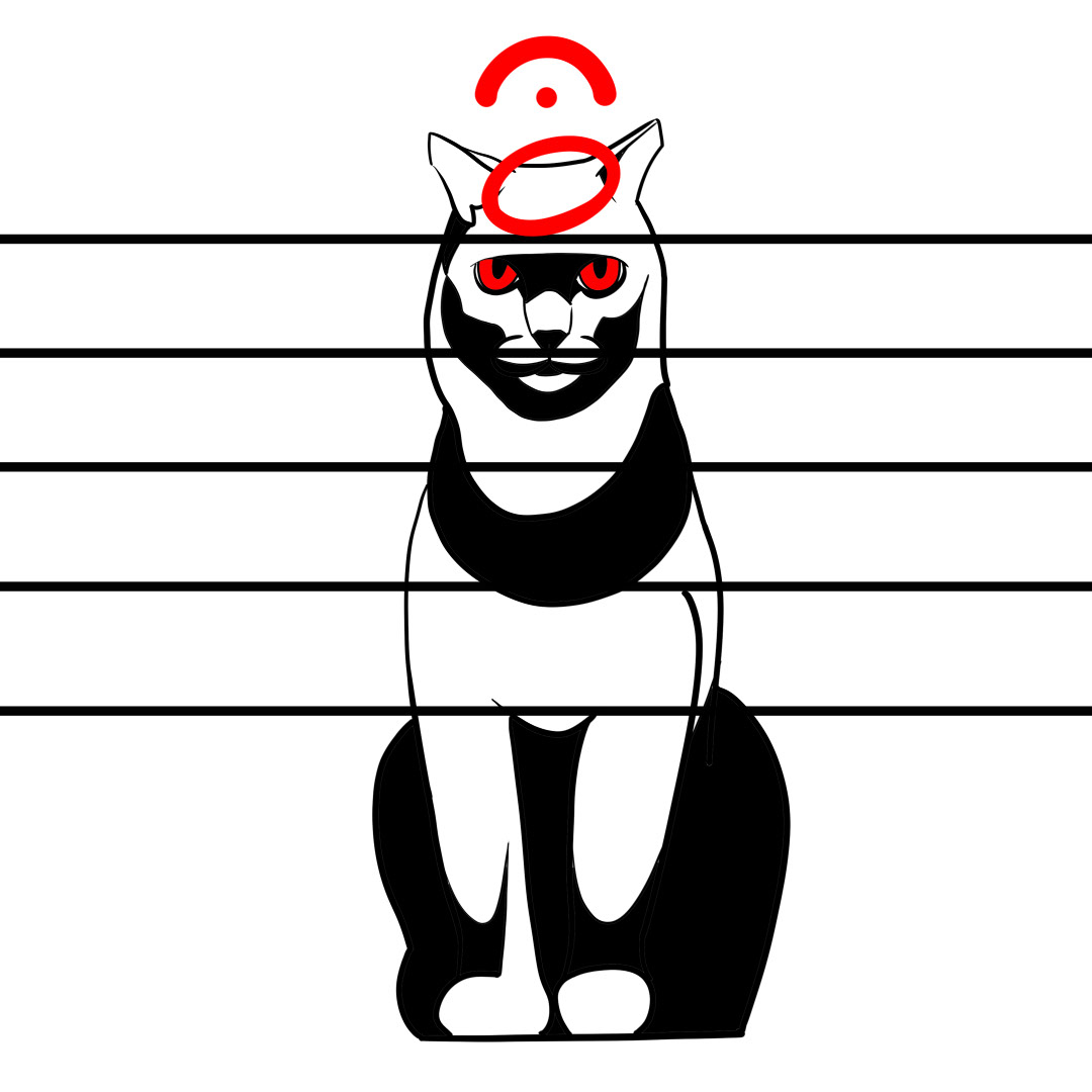 ILLUSTRATION  Drawing  Digital Art  concept Cat music score seoul Picture book children's