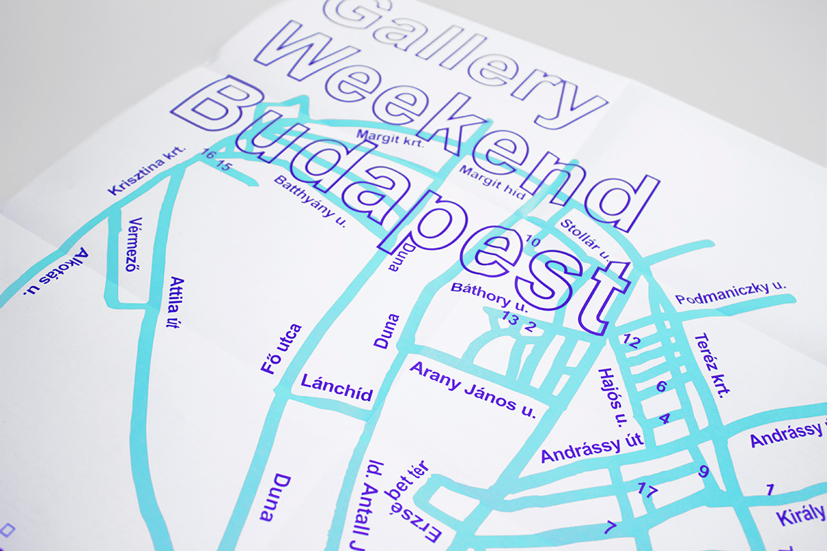 gallery weekend budapest Exhibition  flyer GWB gallery art contemporary budapest map postcard