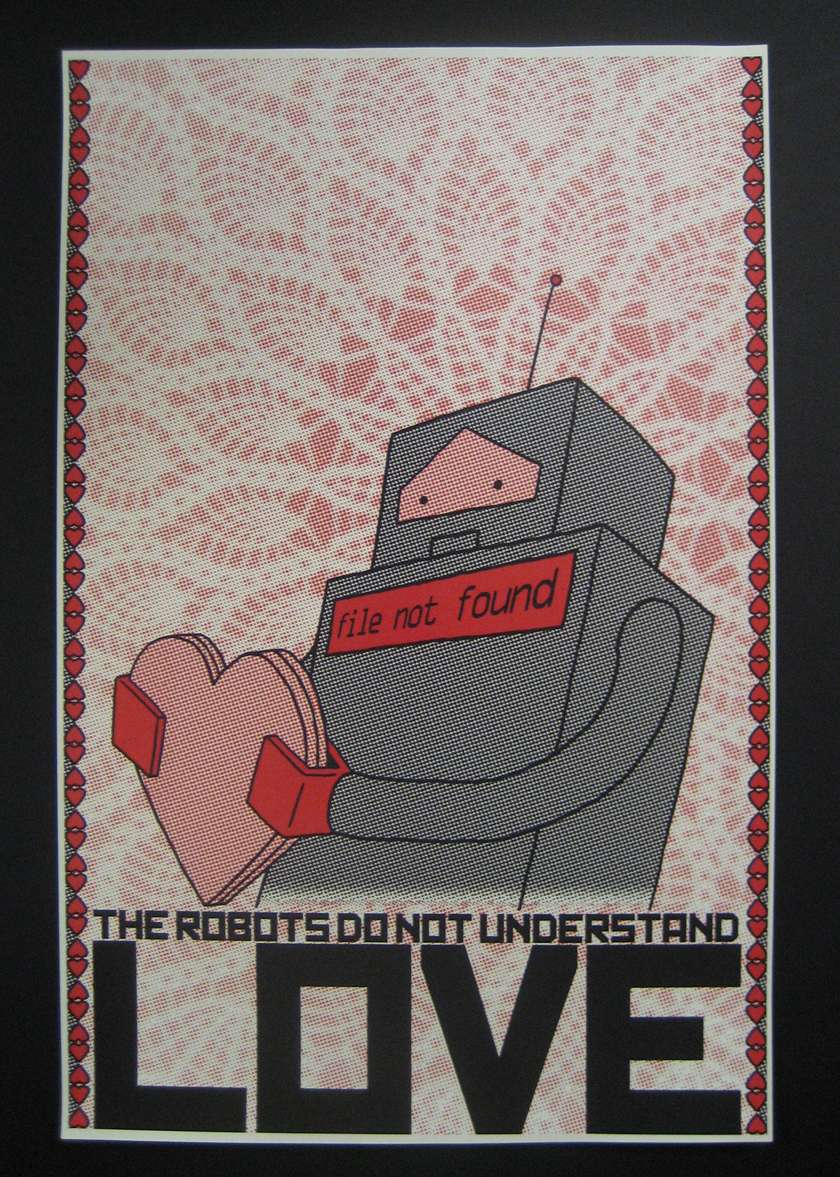 robots posters  the future  warning
