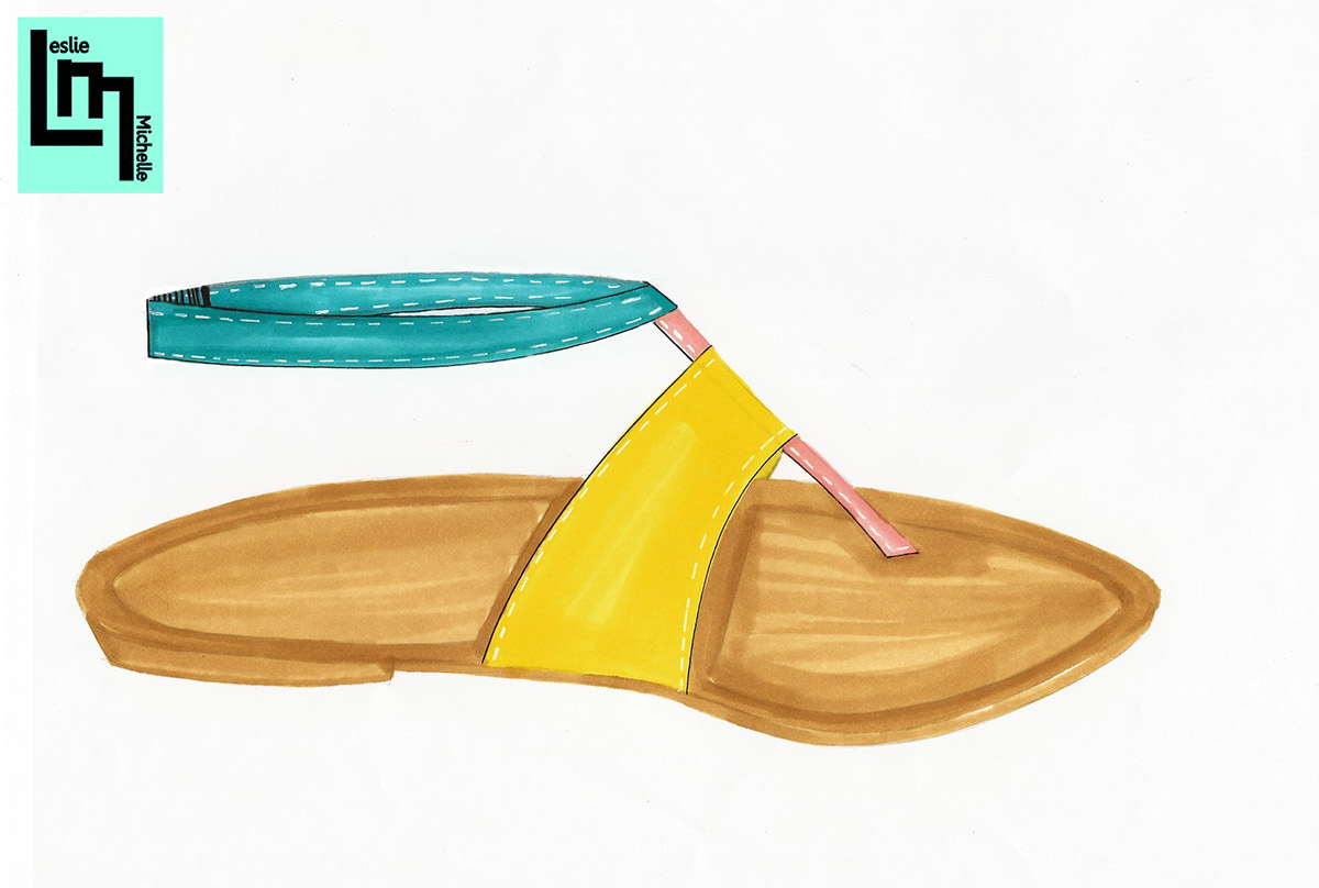 Adobe Portfolio sketches Renderings accessories footwear