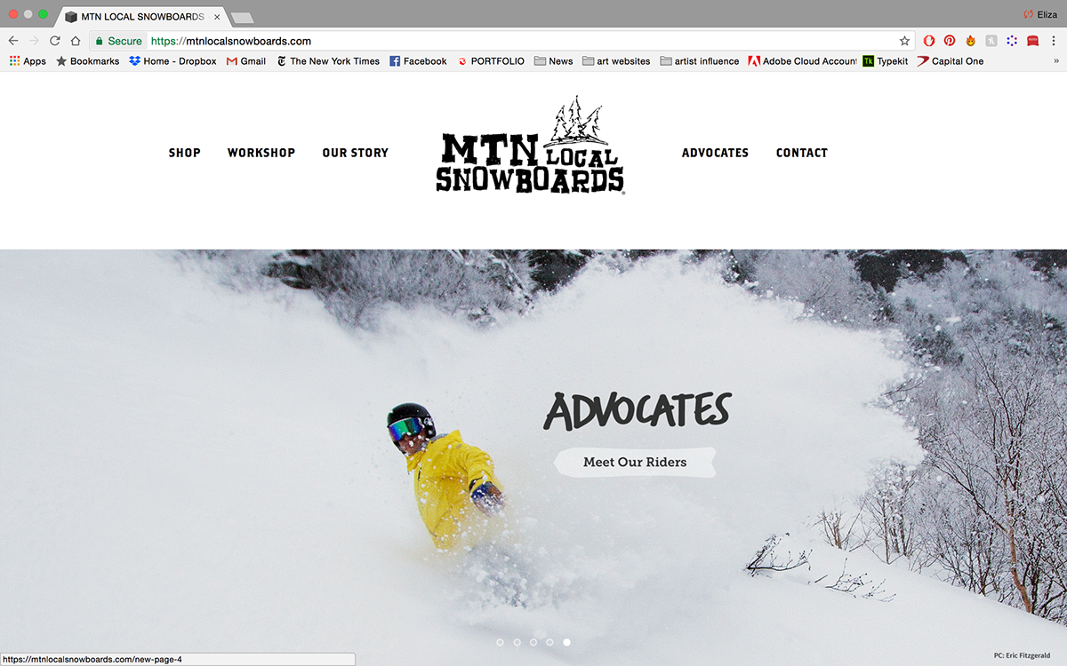Snowboards winter Web Design  graphic design  snowsports Vermont Made local products Outdoor Industry Snowboarding