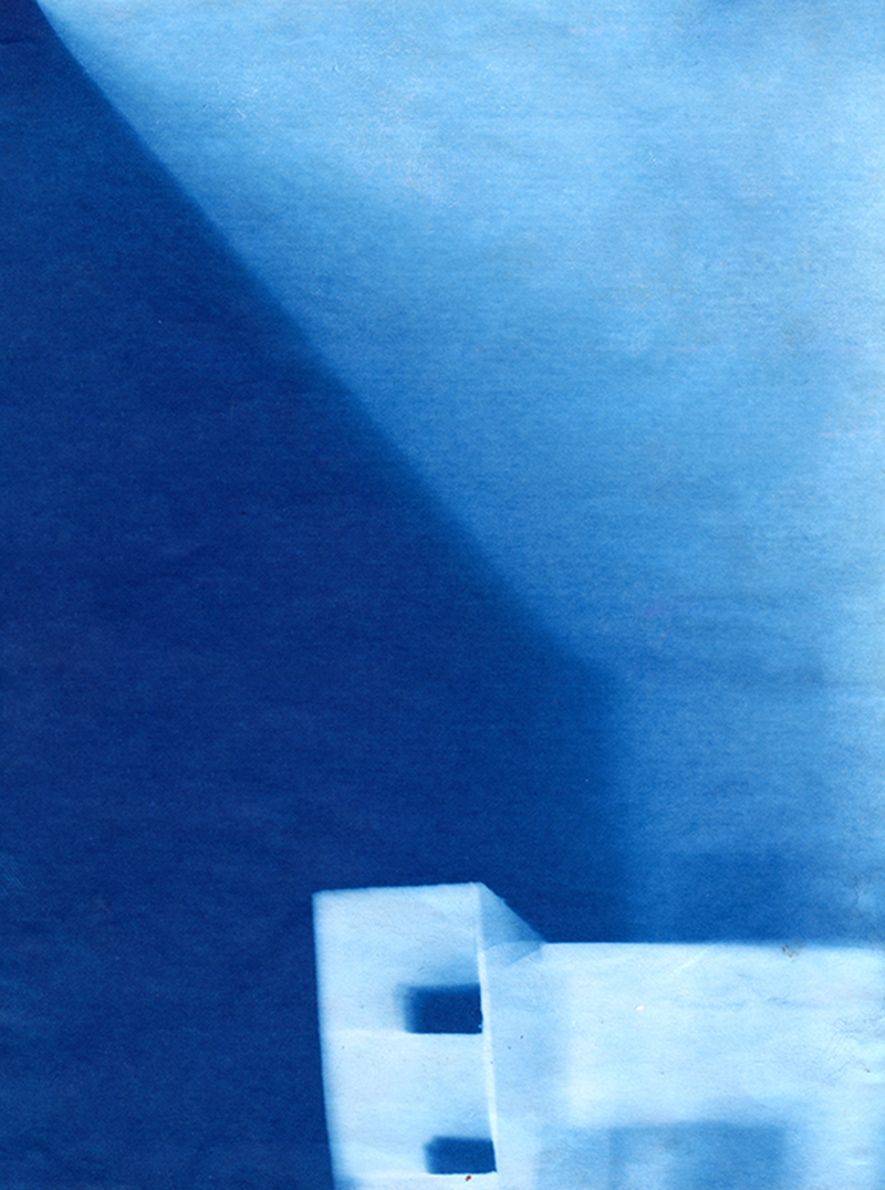 cyanotype light Interior domestic study room bedroom traces absence Shadows Sun empty Memory time forgotten