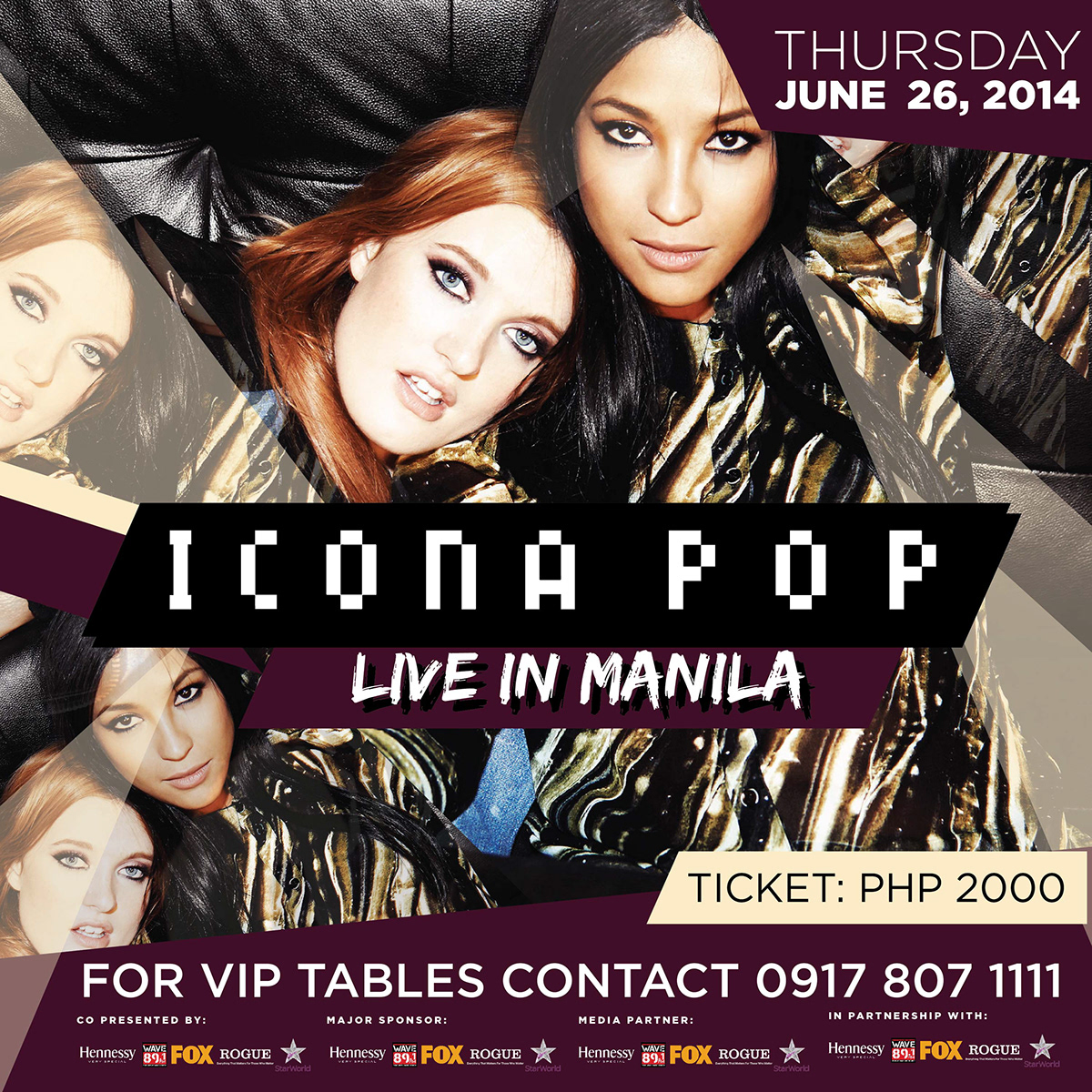 icona pop club party poster flyer