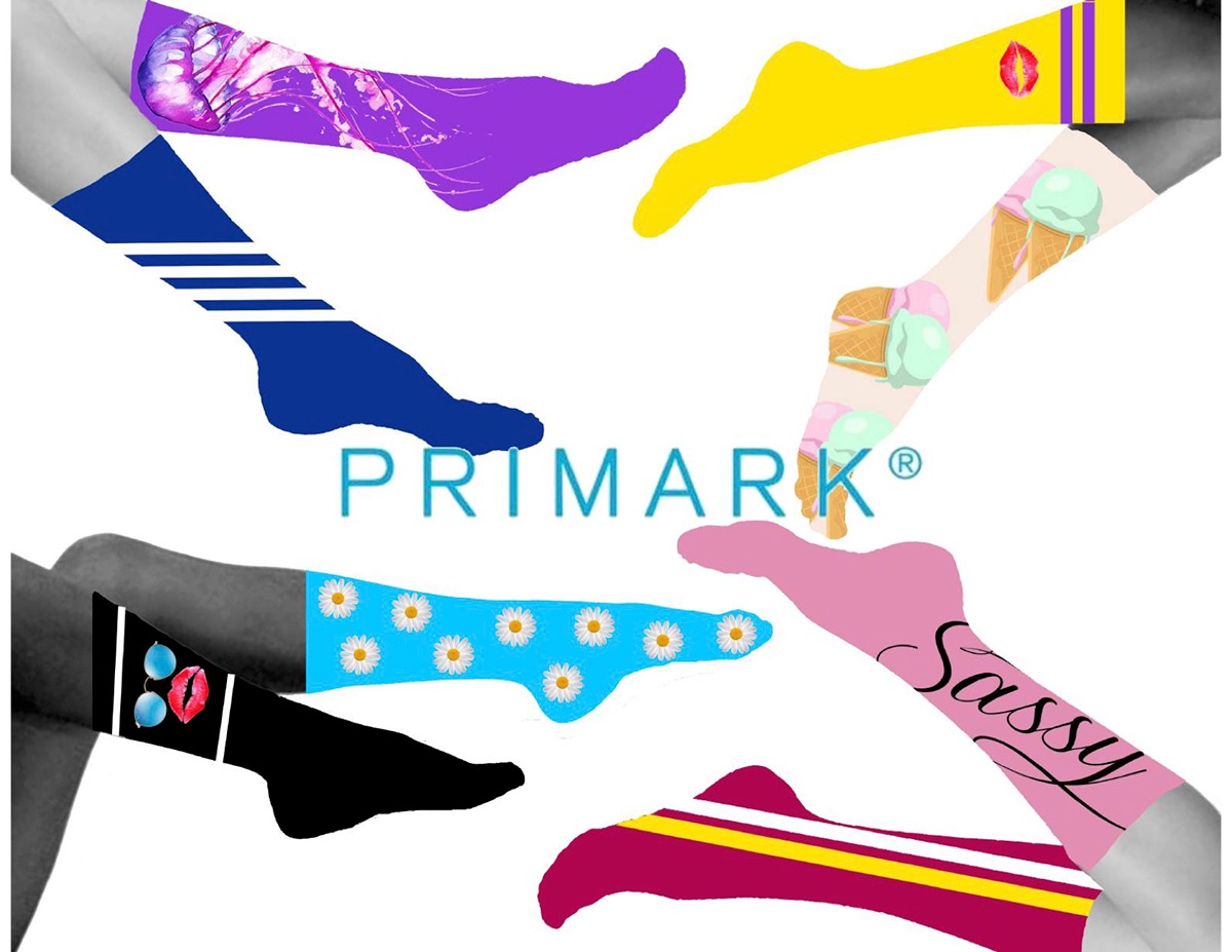 Fashion  Primark sporty style fashion illustration marketing   Spec spring summer collage design