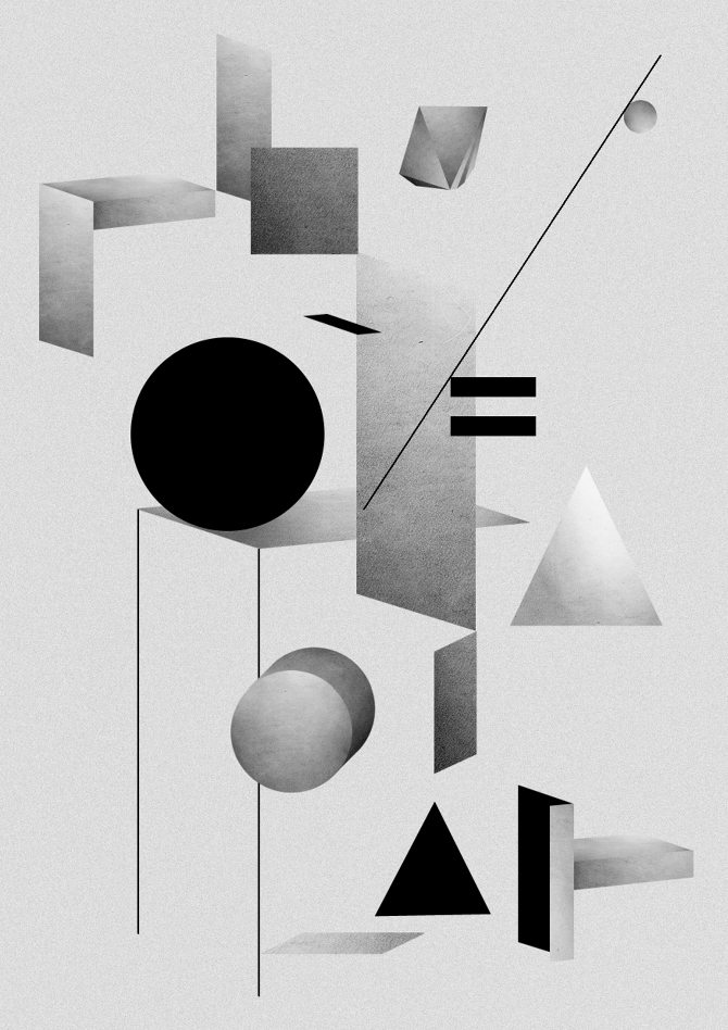 abstract poster constructivism art black elements shapes
