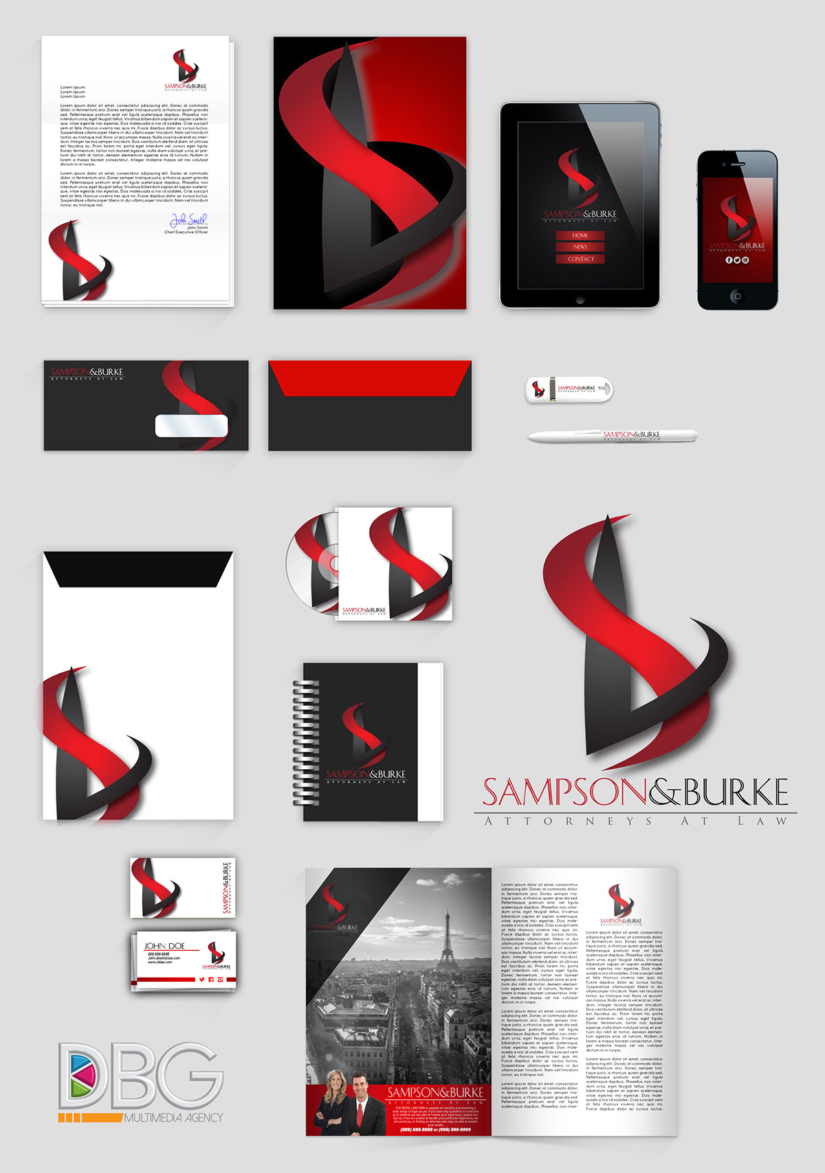 law attorney identity mock-up Office corporate industry