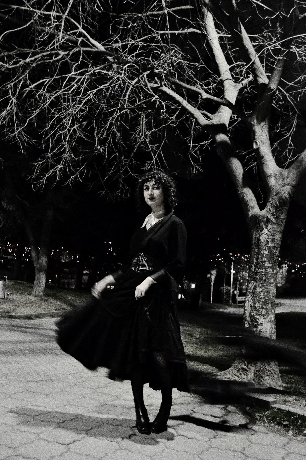 portrait black White Landscape city Tree  dress Photography  night lights