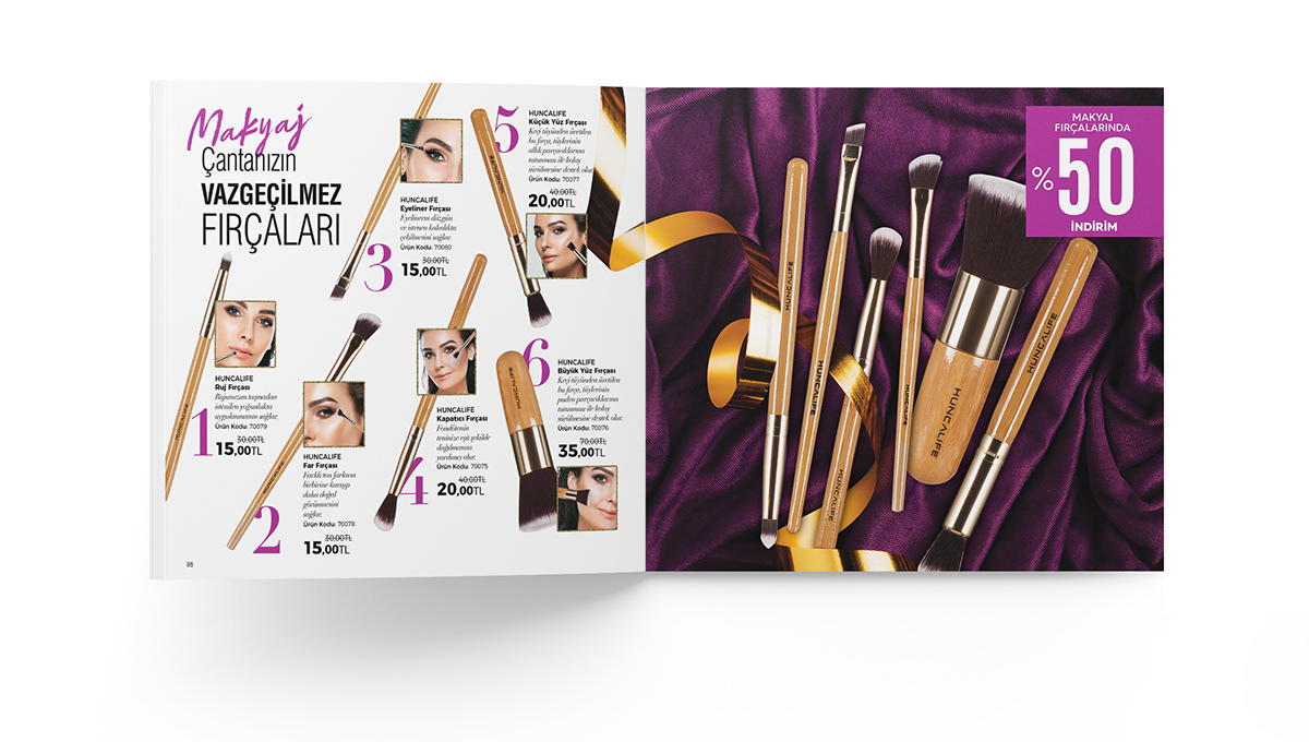brochure care catalog cataloque Cosmetic design hunca insert network product