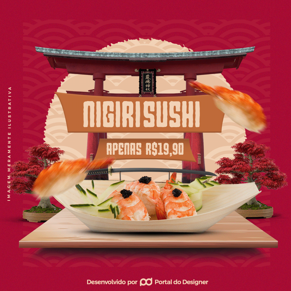 Comida Japonesa design designer photoshop social media Sushi temaki