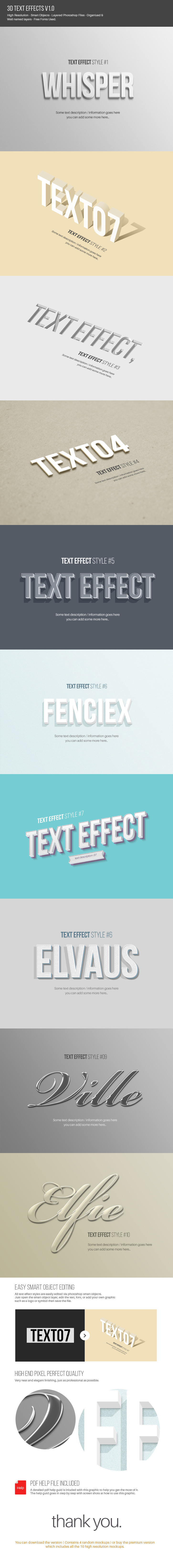 text 3D Style design download psd smart objects Isometric Perspective