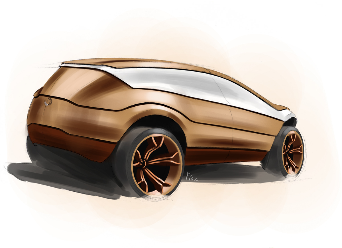 fiat crossover suv car design sketch