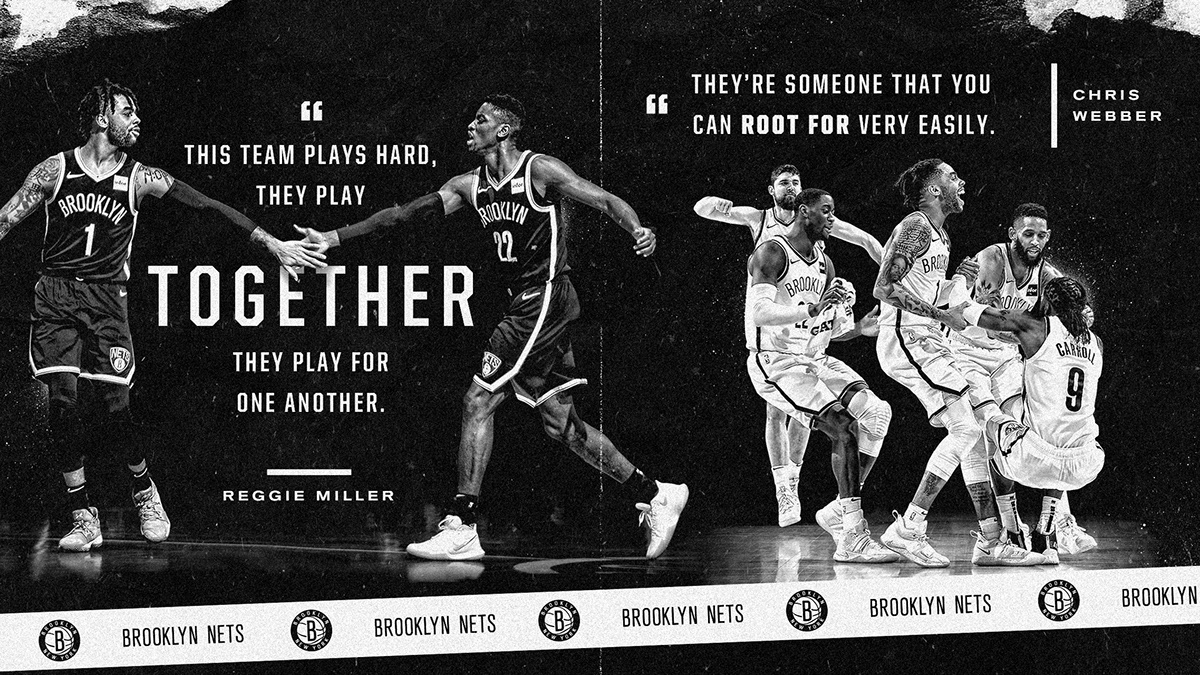 Adobe Portfolio Brooklyn Nets nba graphics Brooklyn NBA Basketball basketball art typography  