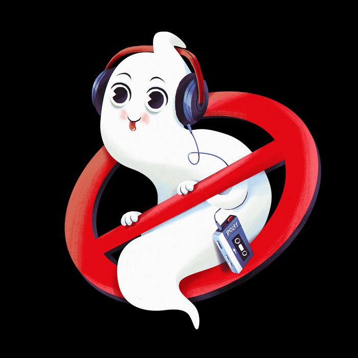 characterdesign ghost Ghostbusters ILLUSTRATION  logo noghosts walkman