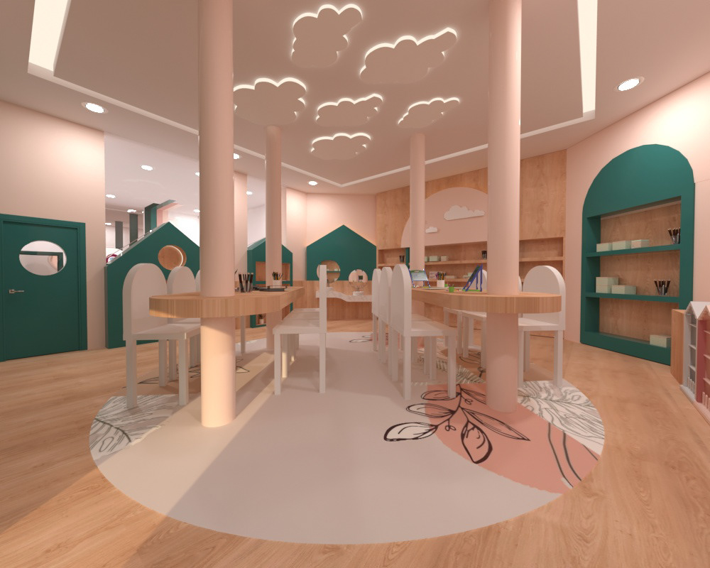 3ds max architecture children design interior design  kids modern public facilities Render vray