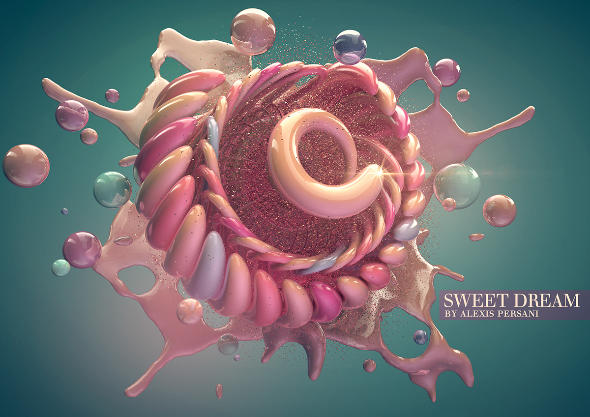 sweet dream photoshop cinema4d Cinema 4d 3D art colour