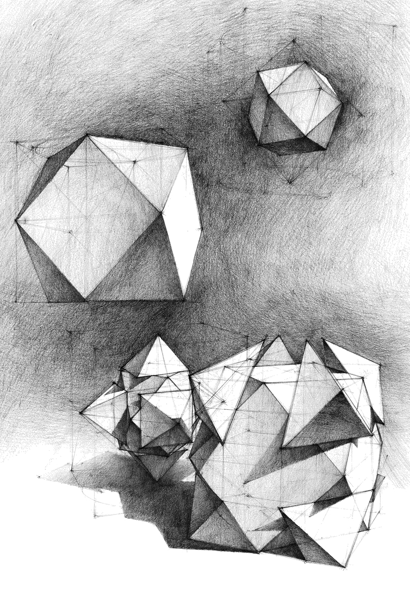 Drawing  geometry solid poznan architecture domin