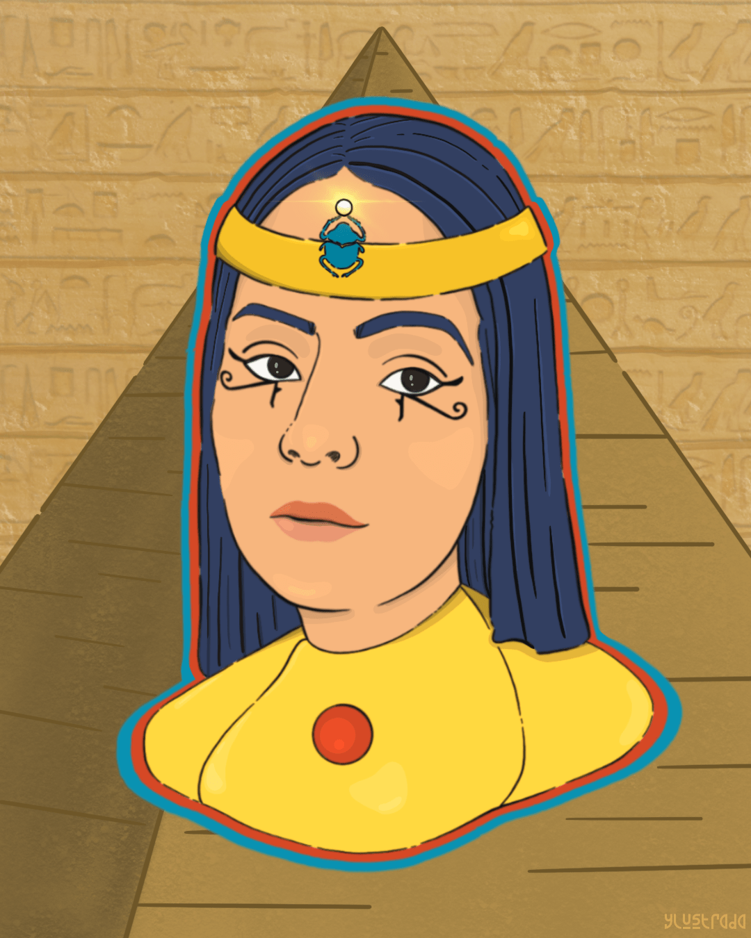 cleopatra egypt mithology mitologia piramide retrato