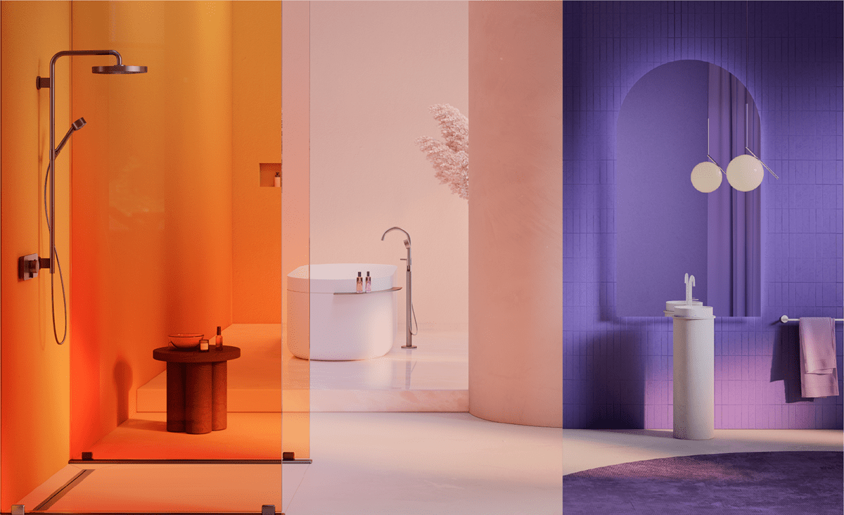 bathroom artwork design lighting interior design  animation 