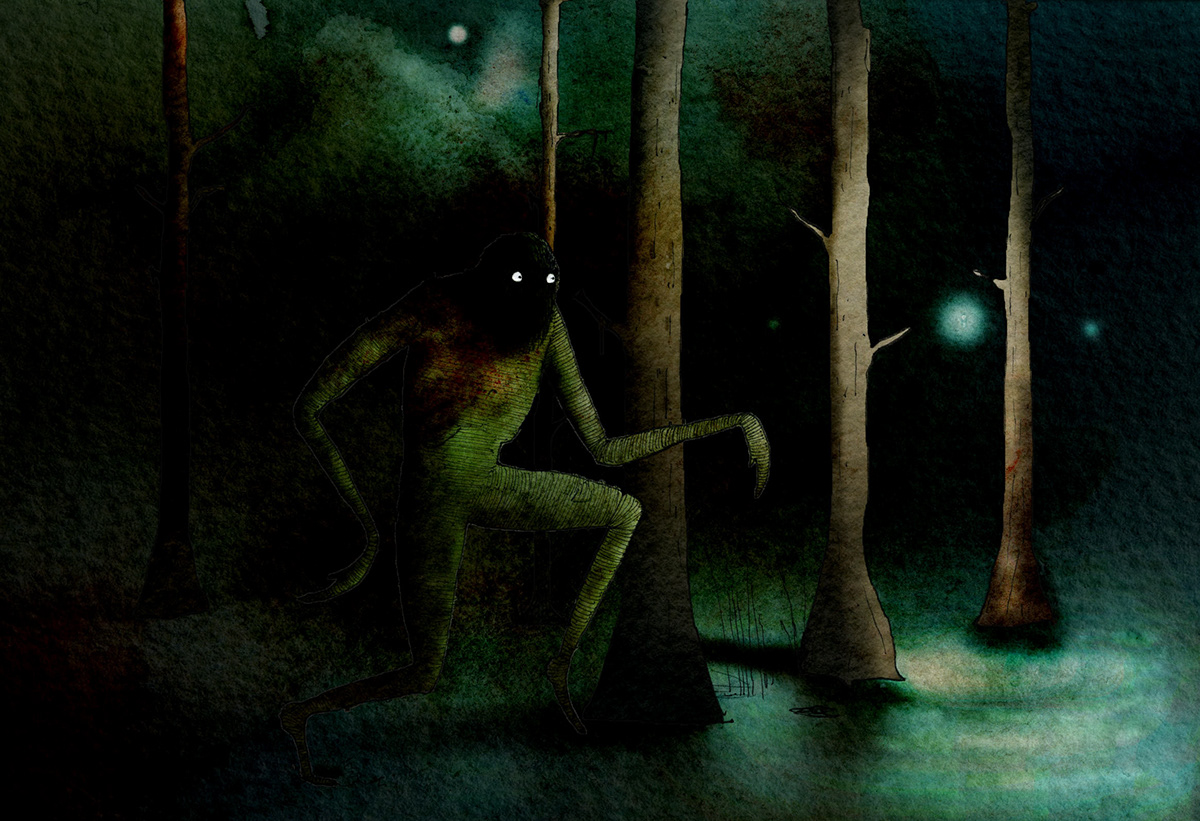 swamp creature mysterious drew Shields Drew Shields Art