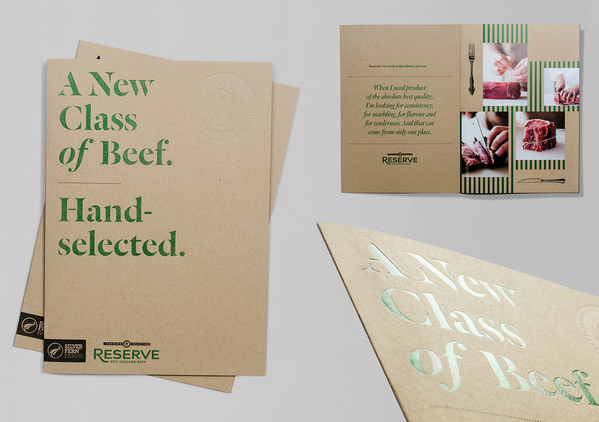 Food  logos White beef lamb venison chef RECYCLED card