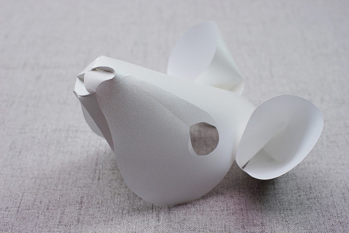 origami  paper mouse animal mask mask folding curved fold