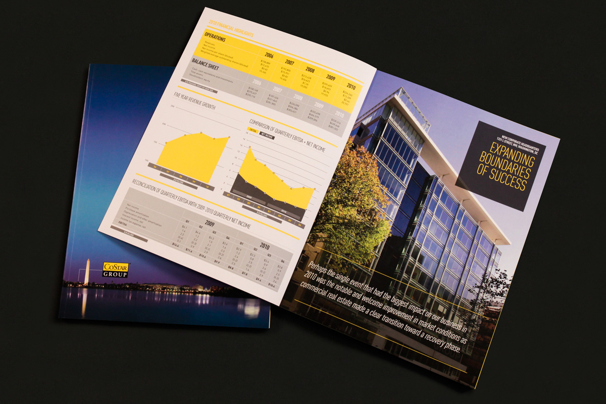 CoStar Annual Report Annual Report Design information design Print Design 2011 Print Design Ivan