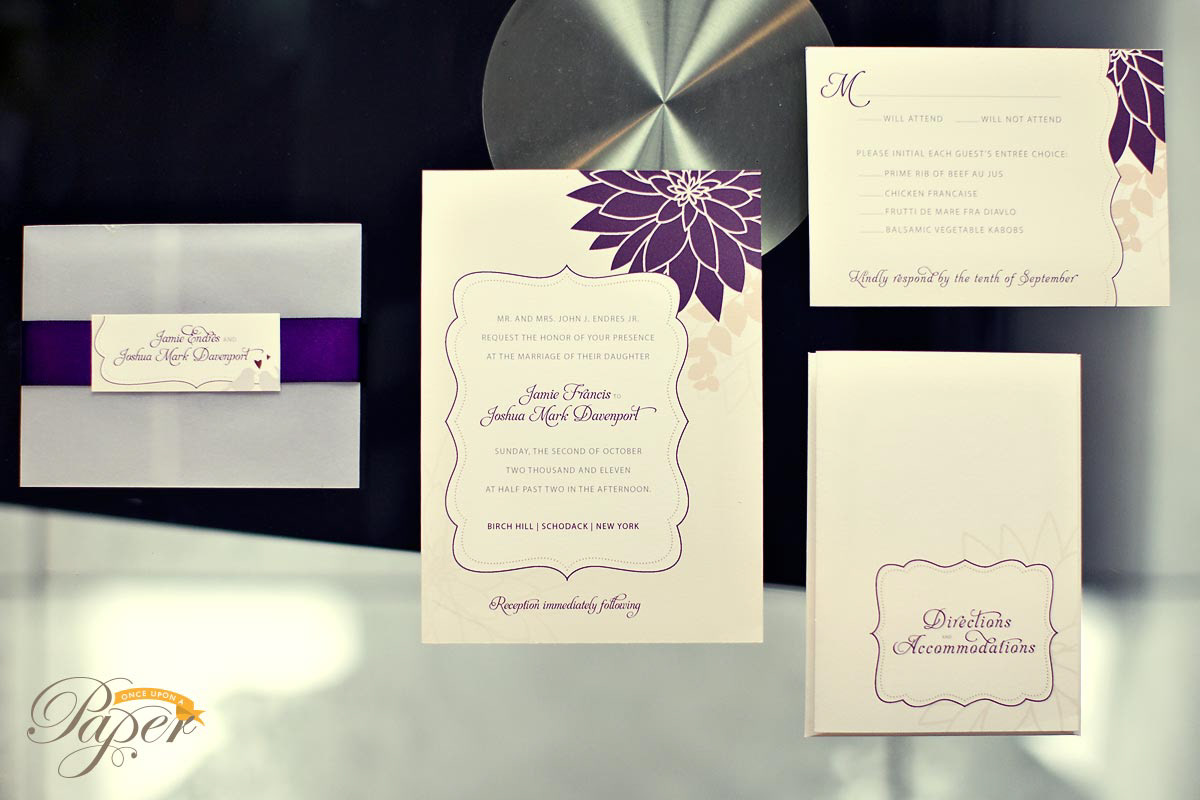 purple Purple Dahlia dahlia wedding Wedding Invities wedding invitations wedding details