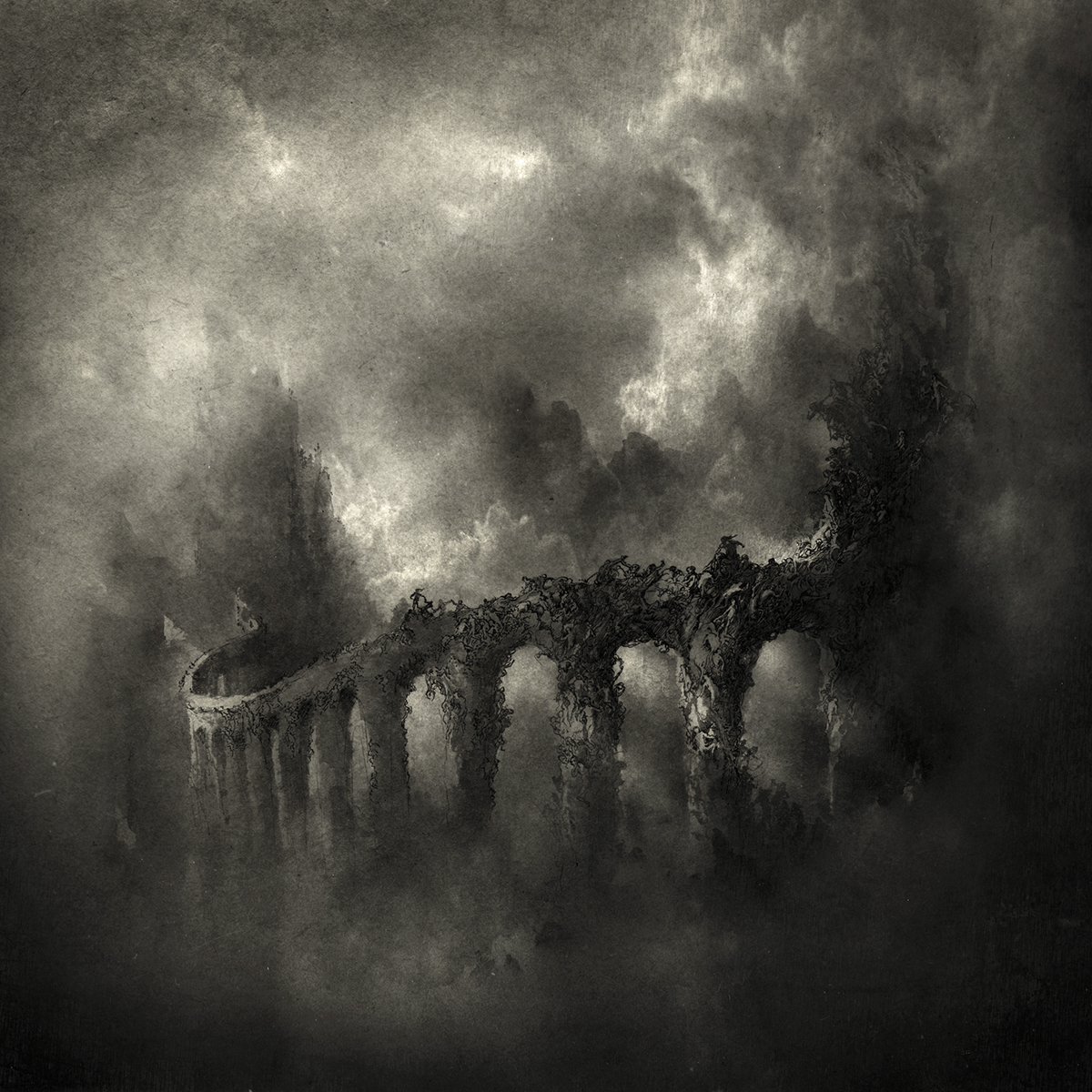 texture noir surreal fantasy black Black&white Supernatural gothic artwork mysterious photoshop Moody Retro dream