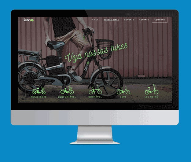 Bike site Website UI interaction Interface prototype animations colorfull e-bikes