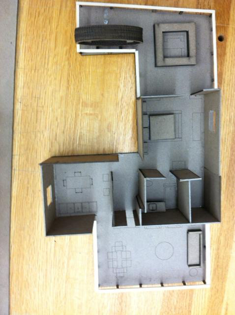 model Residential Design Interior Architecture laser cutter