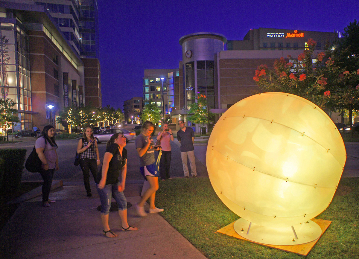 light public art sculpture interactive
