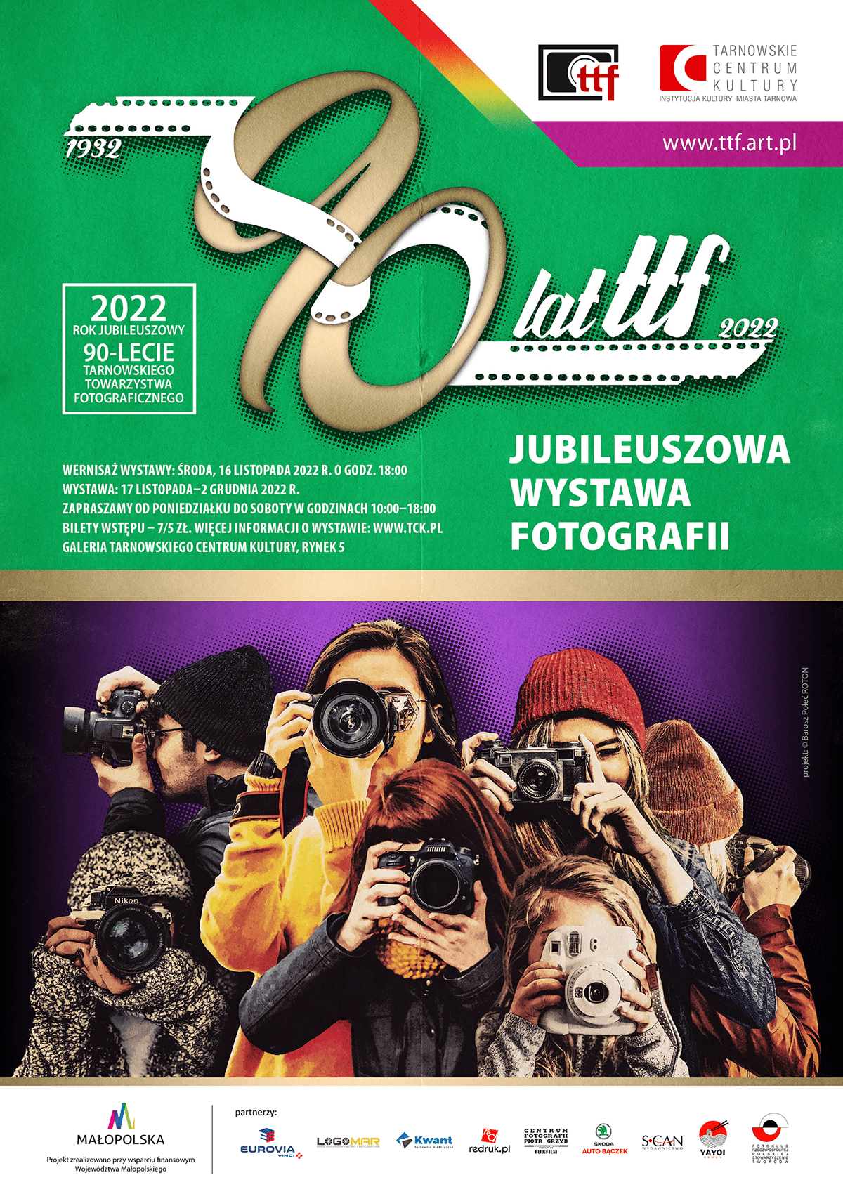 Fotografia fotograficzne Jubileusz plakat Tarnów TCK towarzystwo ttf wystawa