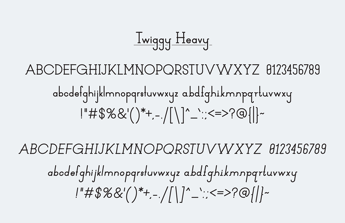 twiggy Display type font kenji enos kenjiboy simple cute