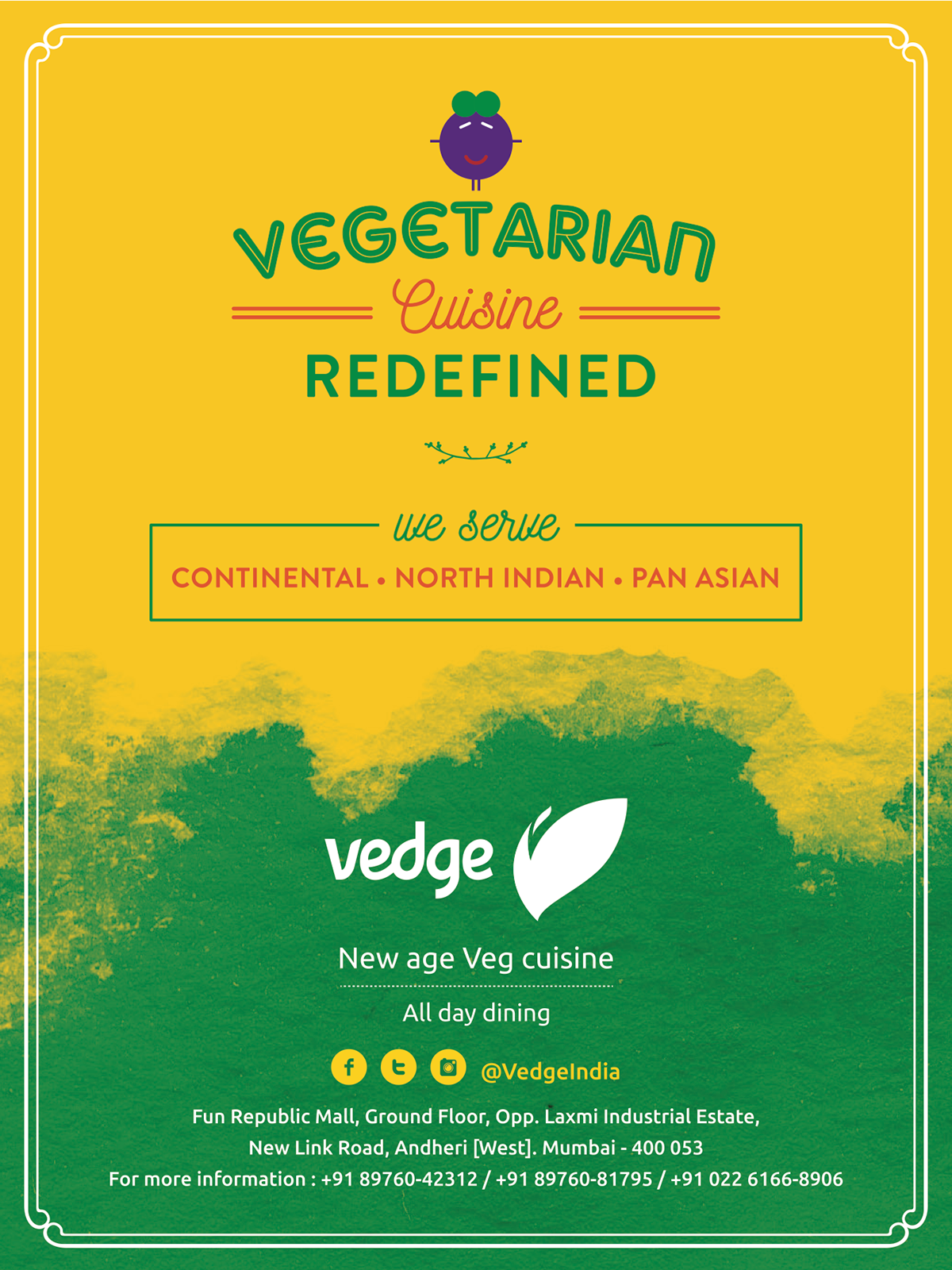 Event Graphics stall branding Food Events Vegetarian Restaurant Awards Vegetarian