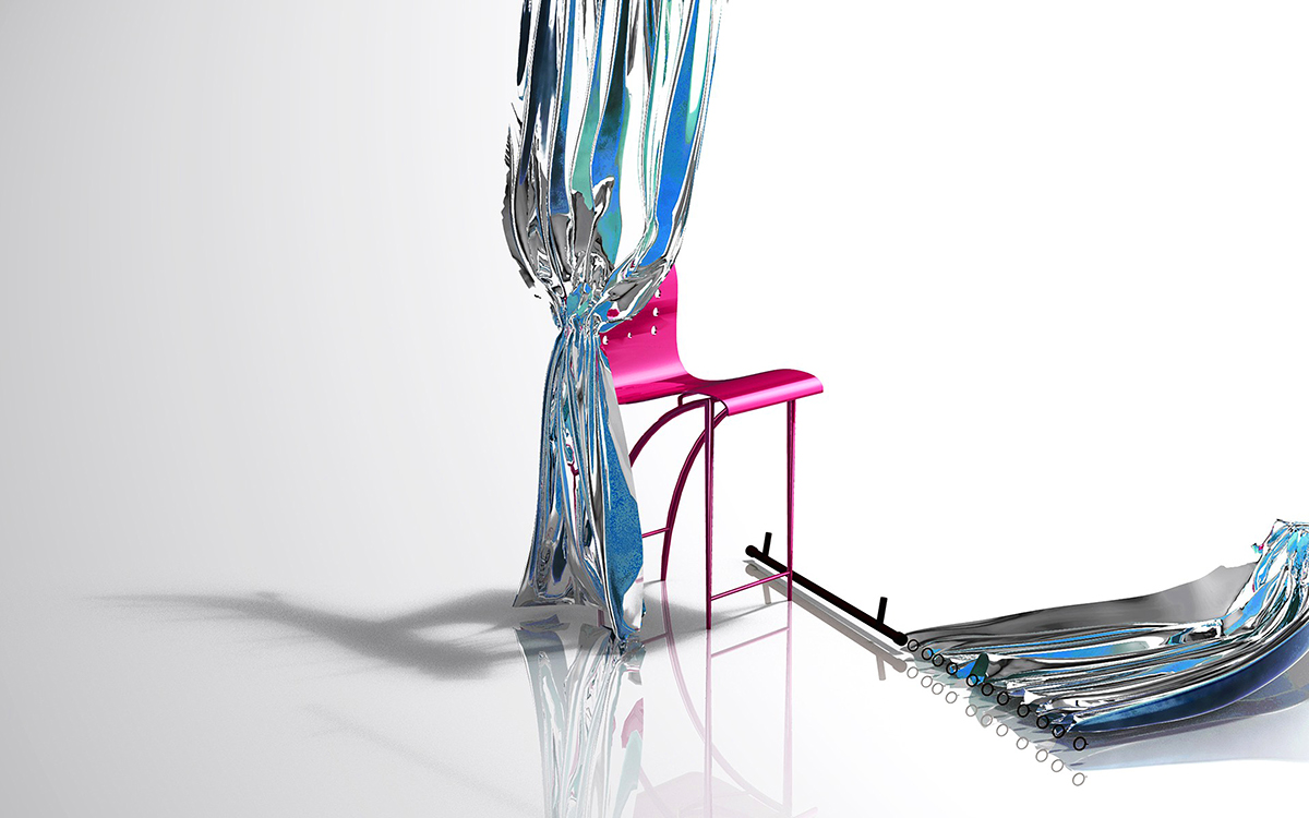 Interior furniture design modern colors 3D Graphic visualisation Render
