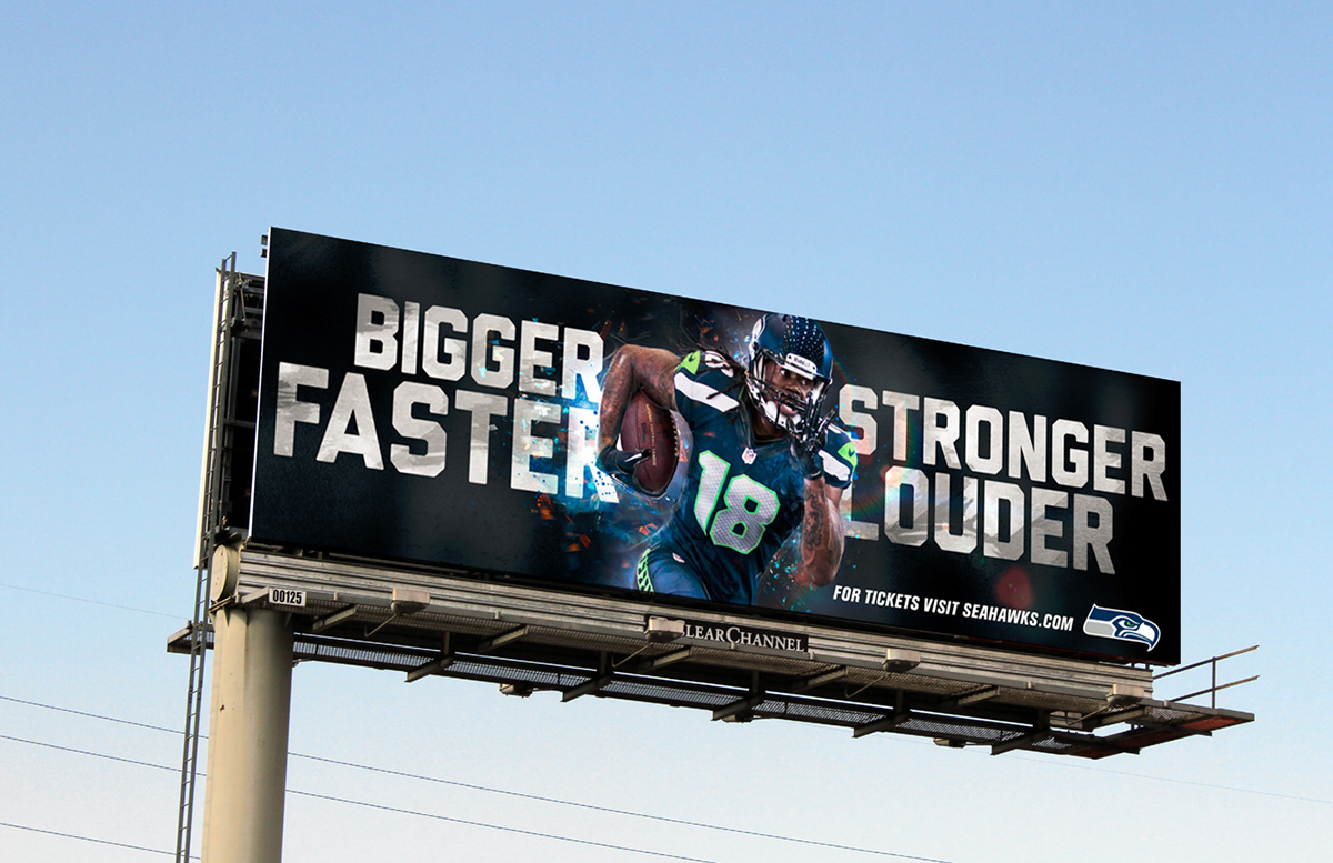 marketing   sports football seattle Seahawks tv OOH Billboards print integrated campaign nfl