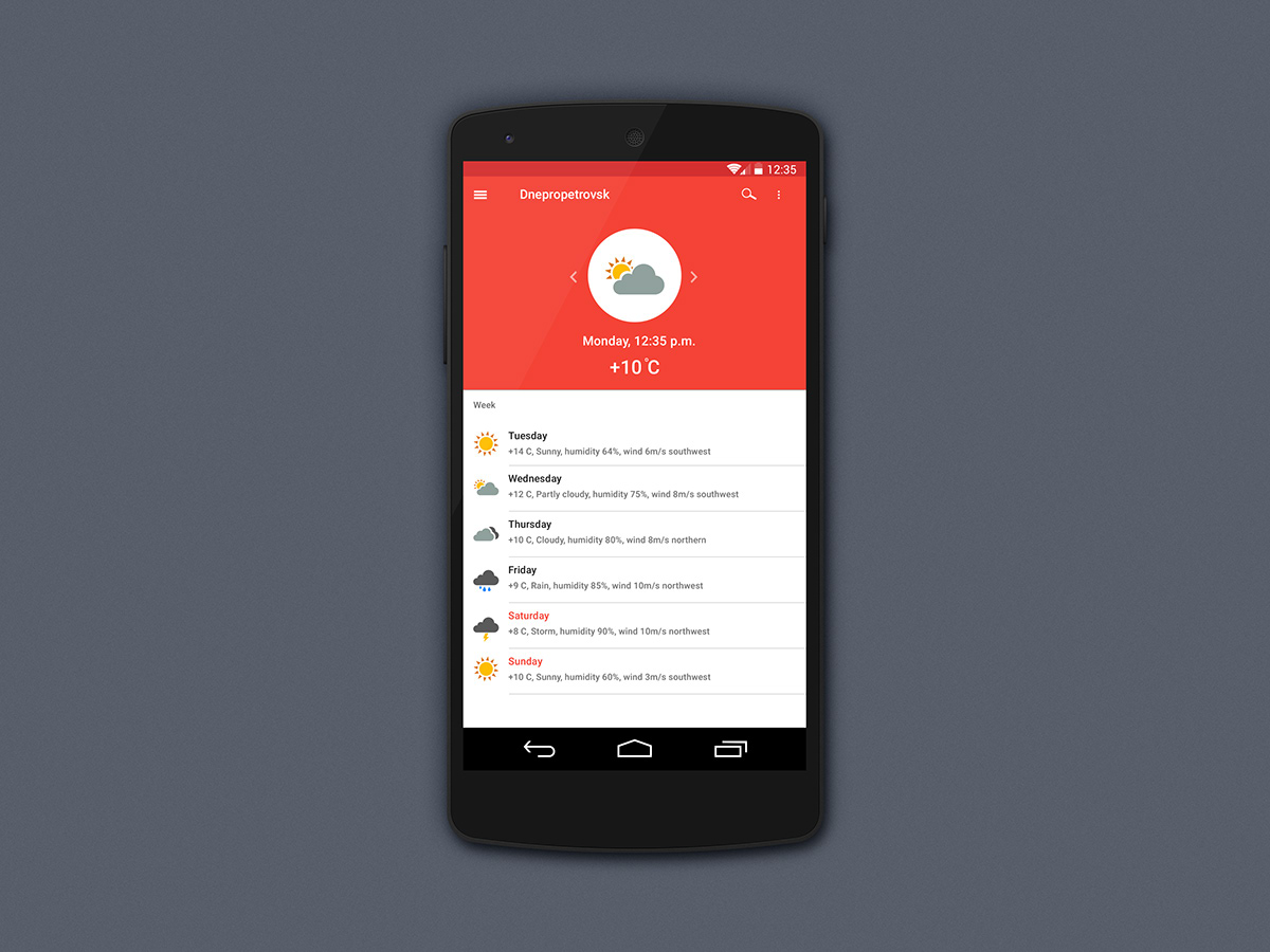 weather android material design