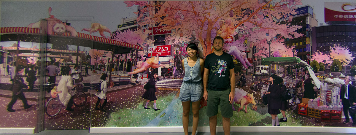 NAKANO Mural theAudience sakura Cherry Blossom panoramic digital print