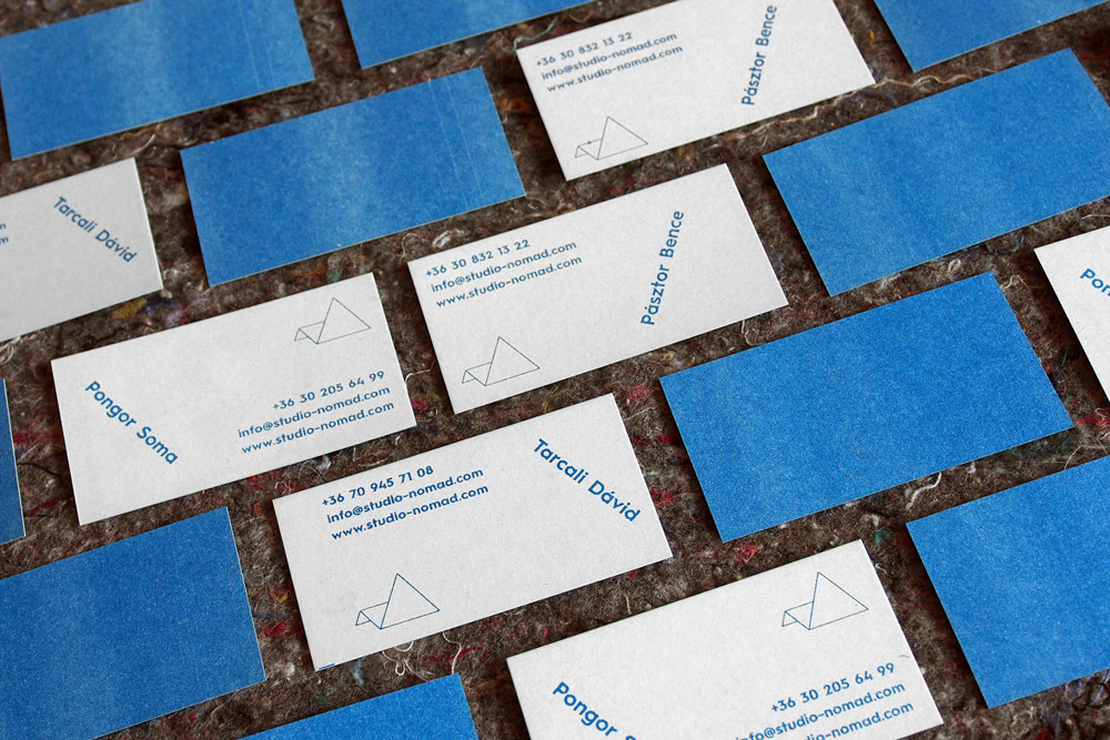 studio nomad business card Website architects hungarian Riso risography print