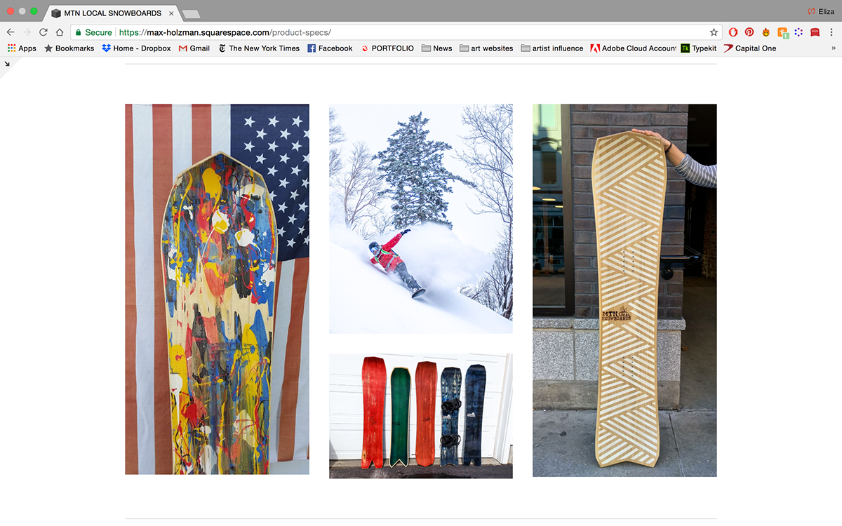 Snowboards winter Web Design  graphic design  snowsports Vermont Made local products Outdoor Industry Snowboarding