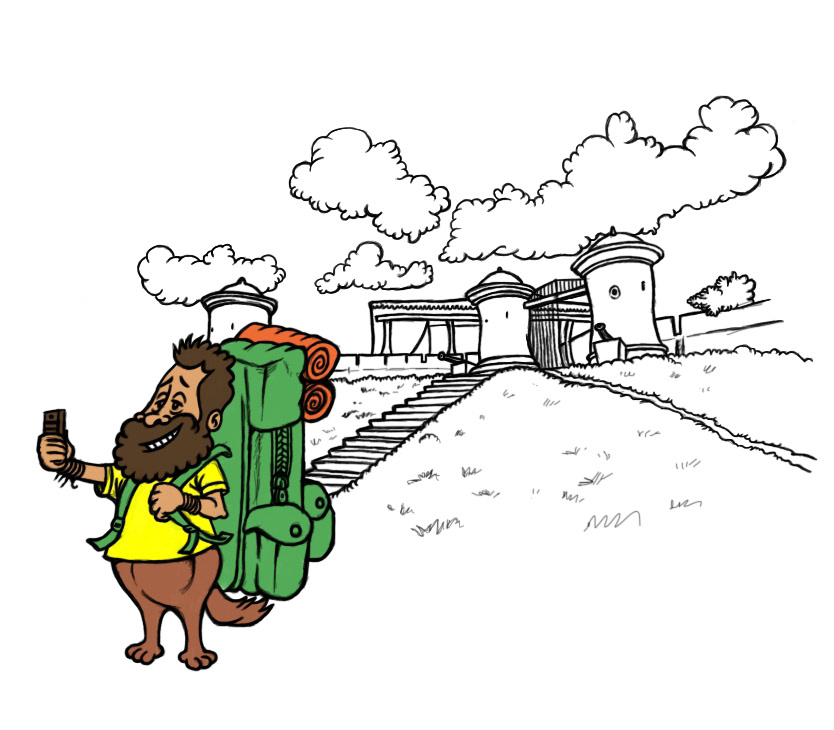 personaje ilustracion viaje Honduras gracias caricatura