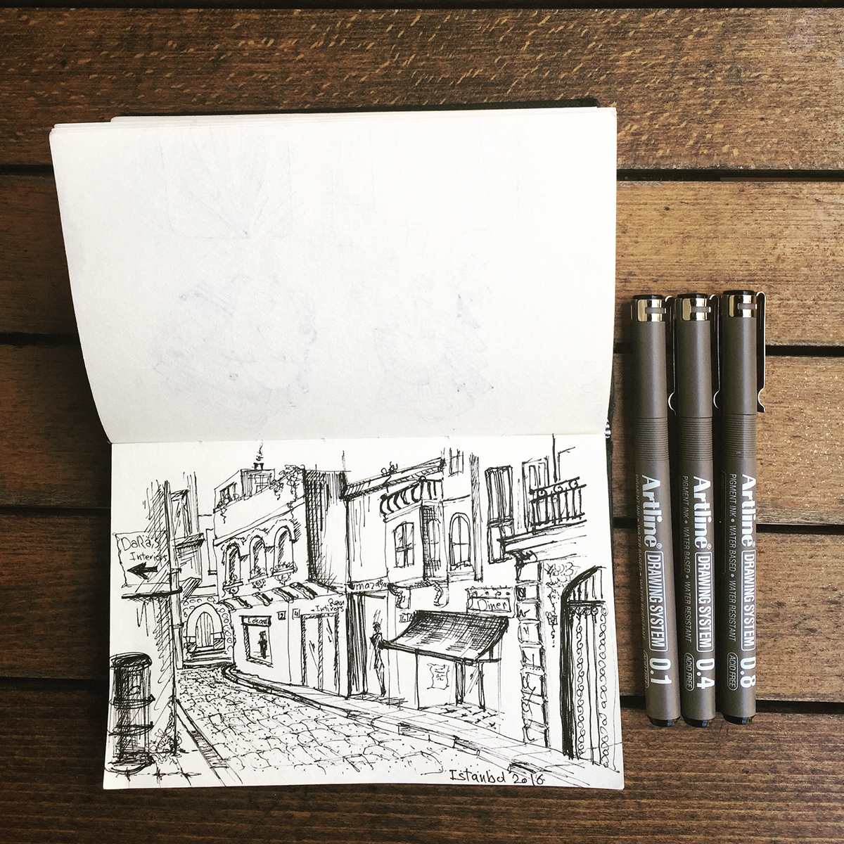 architects building sketch sketchbook pen